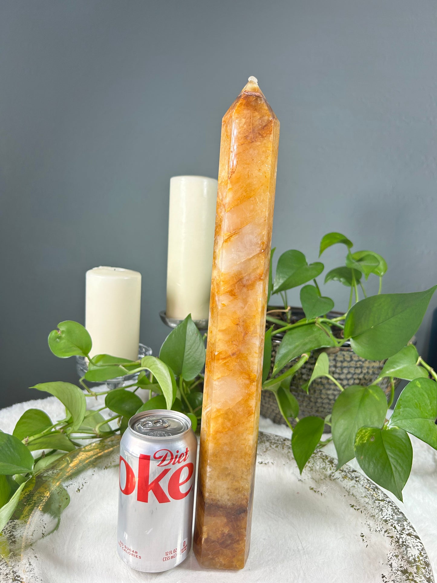 Large TALL golden healer tower - 3.67pounds (2in x 16in x 2in)