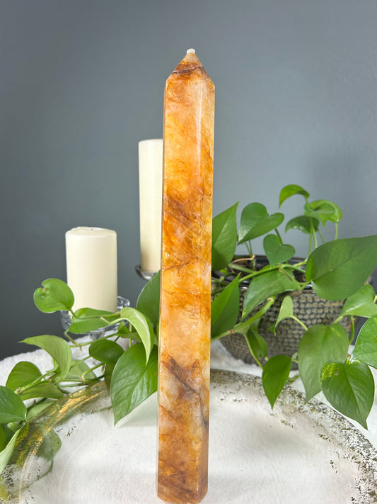 Large TALL golden healer tower - 3.67pounds (2in x 16in x 2in)
